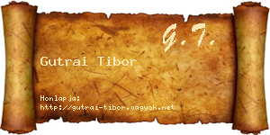 Gutrai Tibor névjegykártya
